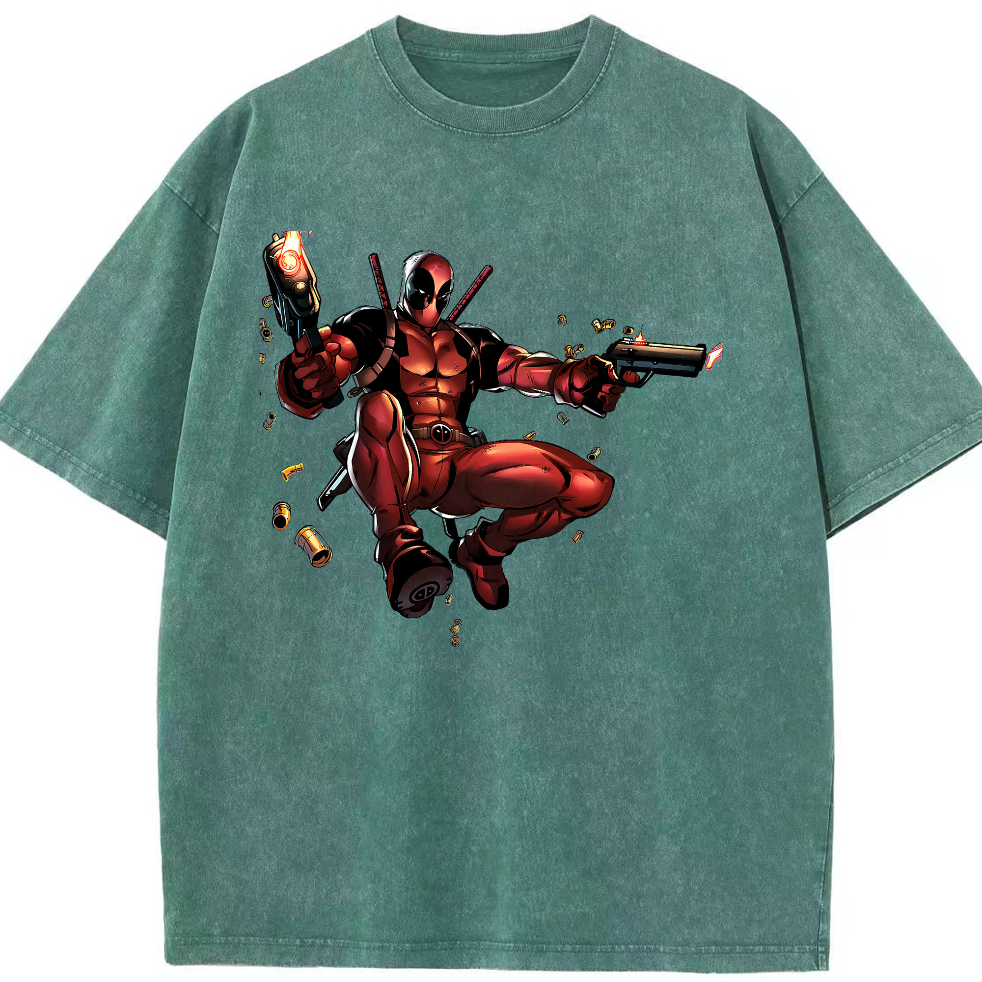 （画像用） Deadpool デッドプール 綿100% ヴィンテージ風 半袖Tシャツ（フロントプリント）